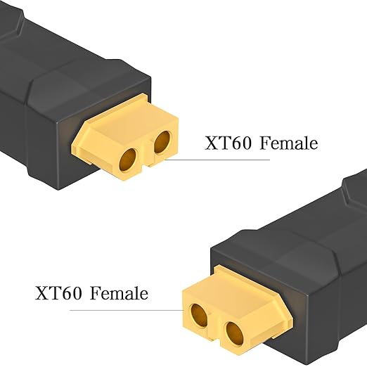 Goupchn XT60 Female to Female Connector Adapter XT60 Wireless Connector Converter 2PCS for RC FPV Car Plane Drone LiPo Battery