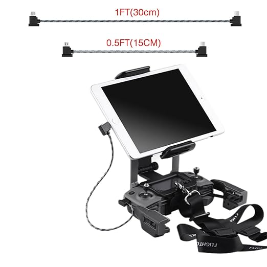 1FT+0.5FT(2 pack) Micro to USB C Remote Controller Cable for IPhone 17/16/16e/15 Pro Max, DJI Mavic Mini SE, Mavic 2 Pro/Zoom/Air, Mavic Pro, Spark, DJI Drone to Tablet Cable OTG Data Cord Accessories