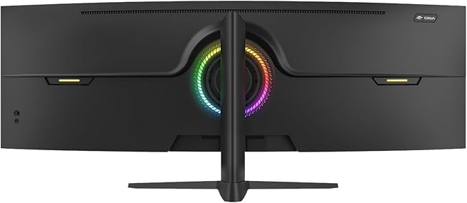CRUA 49" Curved Gaming Monitor | DQHD(5120 * 1440), 144Hz/165Hz, 1500R, 32:9, AMD FreeSync, 120% sRGB, Height Adjustable Ultra-Wide Screen Monitors, HDMI 2.1 & DP 1.4, Wall Mount Install- Black