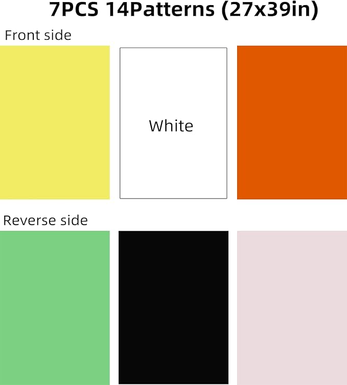 39x27in Product Photography Backdrops with Stand 7PCS 14Patterns Reusable Flat Lay Backdrops for Food Photography