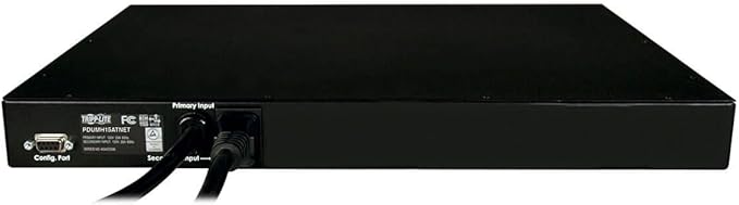 Tripp Lite 1.4kW Single-Phase ATS / Switched PDU with LX Platform Interface, 120V outlets (8 5-15R), 2 5-15P 120V 12ft Inputs, 1U Rack-Mount, TAA, 2 Year Warranty (PDUMH15ATNET ) Black