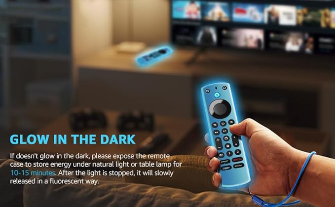 [3 Pack] Climberer Firestick Pro New Cover - Fire TV Voice Remote Pro2025- Shockproof Silicone Protective Case for Improved Grip and Durability (Fluorescent Green + Blue)+ red
