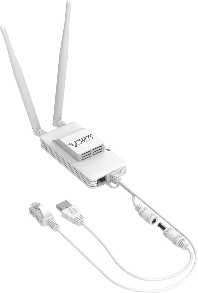 Vonets VAP11S-5G Mini WiFi Bridge Ethernet/Mini Repeater/WiFi Router/Industrial Signal Booster 5GHz with 2 RJ45 Ports/Antennas and USB/DC Powered for DVR Monitoring PLC Medical Device