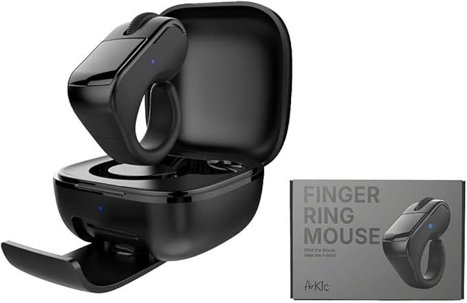 AirKlc Finger Ring Mouse, Bluetooth Touchpad, Cursor Control, Video Scroll, Compatible with PC, Laptop, Mobile, Tablet