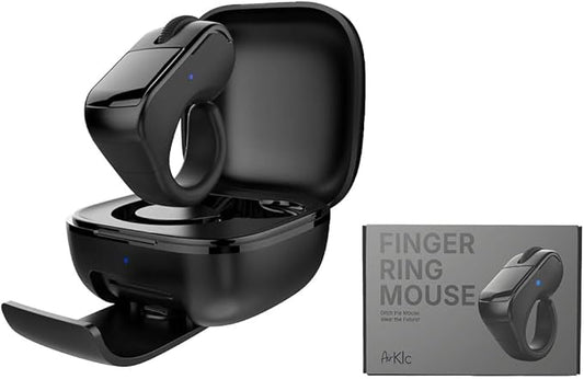 AirKlc Finger Ring Mouse, Bluetooth Touchpad, Cursor Control, Video Scroll, Compatible with PC, Laptop, Mobile, Tablet