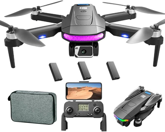 GPS Drones with 4K Camera for adults beginner, 75 minutes Long Flight Time, 5G Transmission FPV RC Quadcopter with Brushless Motors,No obstacle avoidance, GPS Return Home, Follow Me, Include 3 batteries