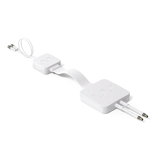 Waveform Window Entry Cable: Low-Loss, Ultra Flat-Ribbon 2-in-1 Passthrough Cable | SMA Male to SMA Female | for Windows and Doors