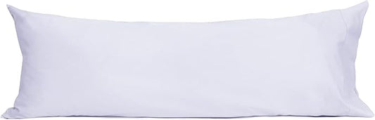Sunflower Body Pillowcase 100% Cotton Long Pillow Cover/Case Envelope Closure 1 Pack, 21×54 inches Light Purple, Soft and Breathable