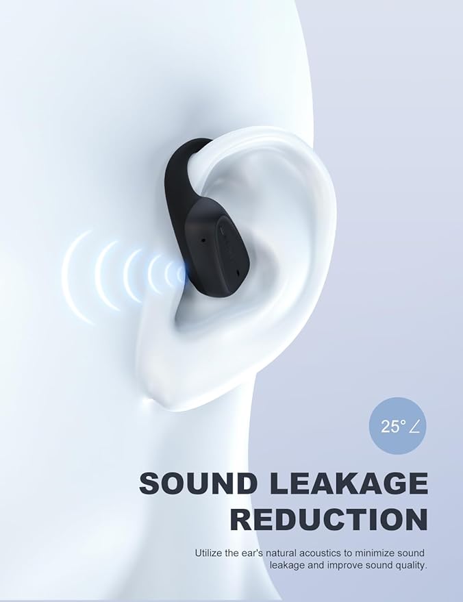 Bluetooth Headphones, Open Ear Headphones V5.4 Ture Wireless Earbuds with Earhooks, 6.7g Lightweight for All-Day Comfort, IPX7 Waterproof Ear Buds for Workouts Running Office Driving