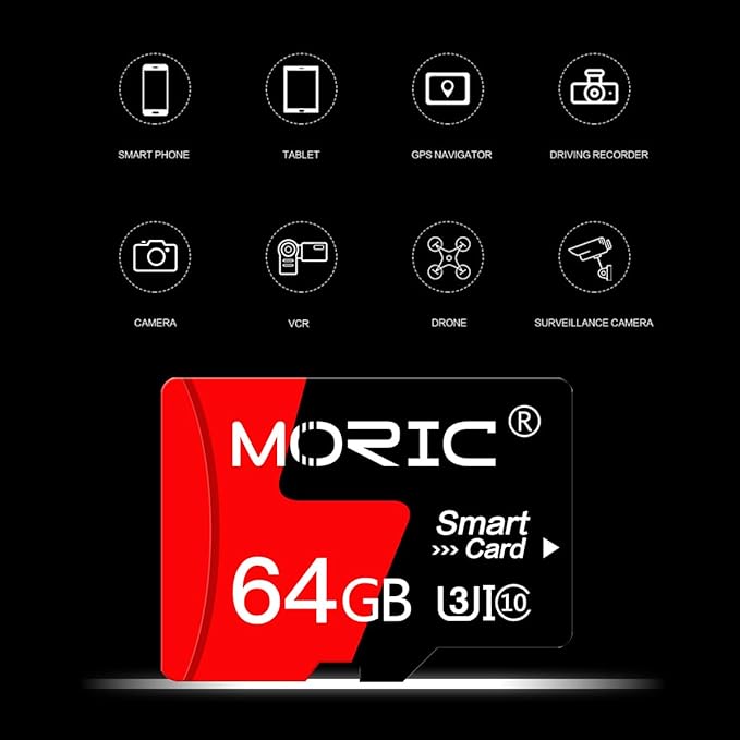 2 Pack 64GB Micro SD Card with SD Adapter High Speed Memory Card,C10 A1 Memory TF Card for Camera/Dash Cam/Smartphone/Tablet/Drone