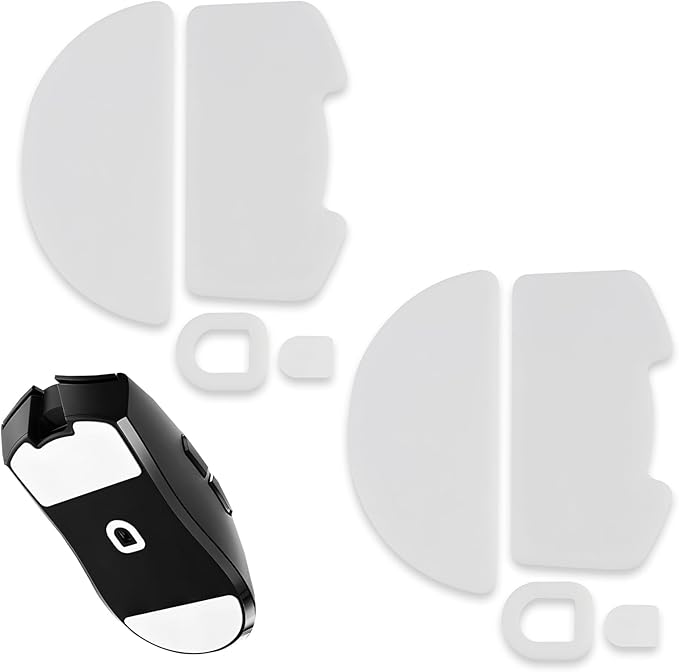 2 Pack V3 Pro Wireless Esports Gaming Mouse Feet Sliding Stickers, Mice Glass Skates Pad, Replacement Glide Stickers for Smooth Control and Precision on Any Gaming Surface(Type-C, White PTFE)