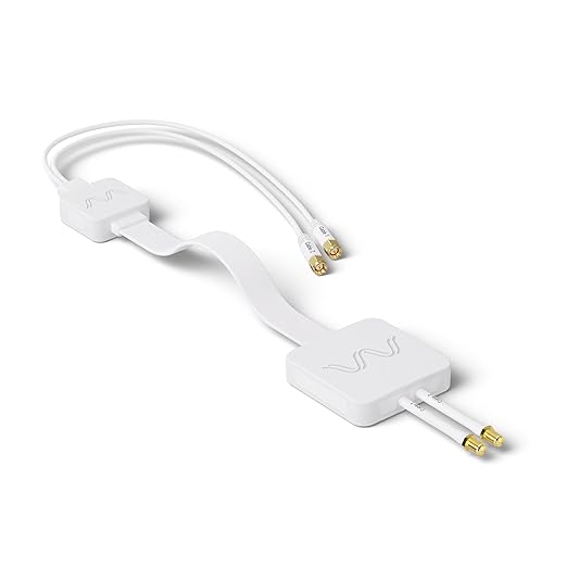 Waveform [v2] Window Entry Cable: Low-Loss, Ultra Flat-Ribbon 2-in-1 Passthrough Cable | SMA Male to SMA Female | for Windows and Doors