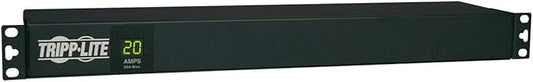 Tripp Lite Metered PDU, 20A, 12 Outlets (5-15/20R), 120V, L5-20P / 5-20P, 110-127V Input, 15 ft. Cord, 1U Rack-Mount Power, 2 Year Warranty (PDUMH20) black
