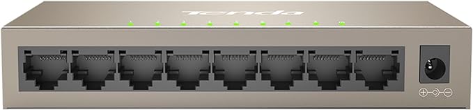 Tenda TEG1008M, 8 Port Gigabit Switch, Unmanaged Ethernet Switch with Traffic Optimization, Plug & Play, Fanless & Metal Design Network Switch Hub, Desktop/ Wall-Mount, Limited Lifetime Protection