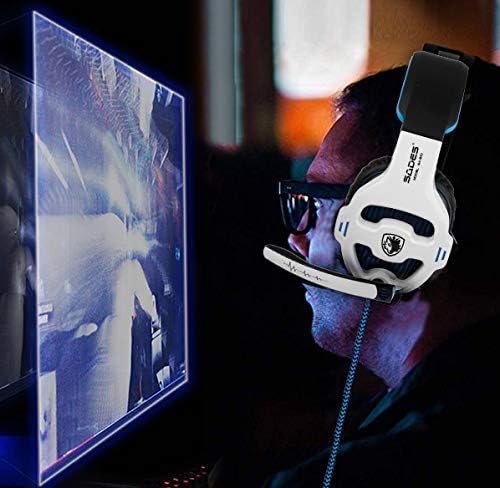 HOUSAI Xbox Gaming Headset for Xbox Series X, Xbox Series S, Xbox One,PS4, PlayStation, PS5 Over Ear Headphone with Mic Noise Cancelling for Xbox 1 PS4,PS5(White)