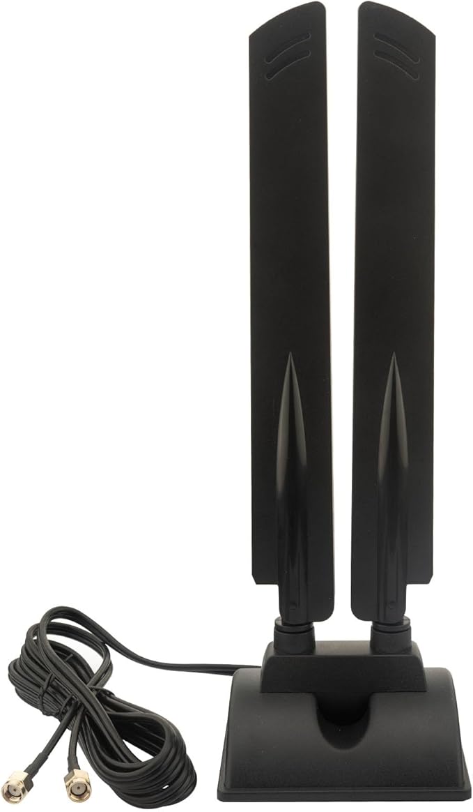 WiFi 6E Antenna Tri-Band 6GHz 5GHz 2.4GHz RP-SMA WiFi Antenna Magnet Mount Base for PC Desktop Computer Motherboard WiFi Bluetooth Card Wireless Router