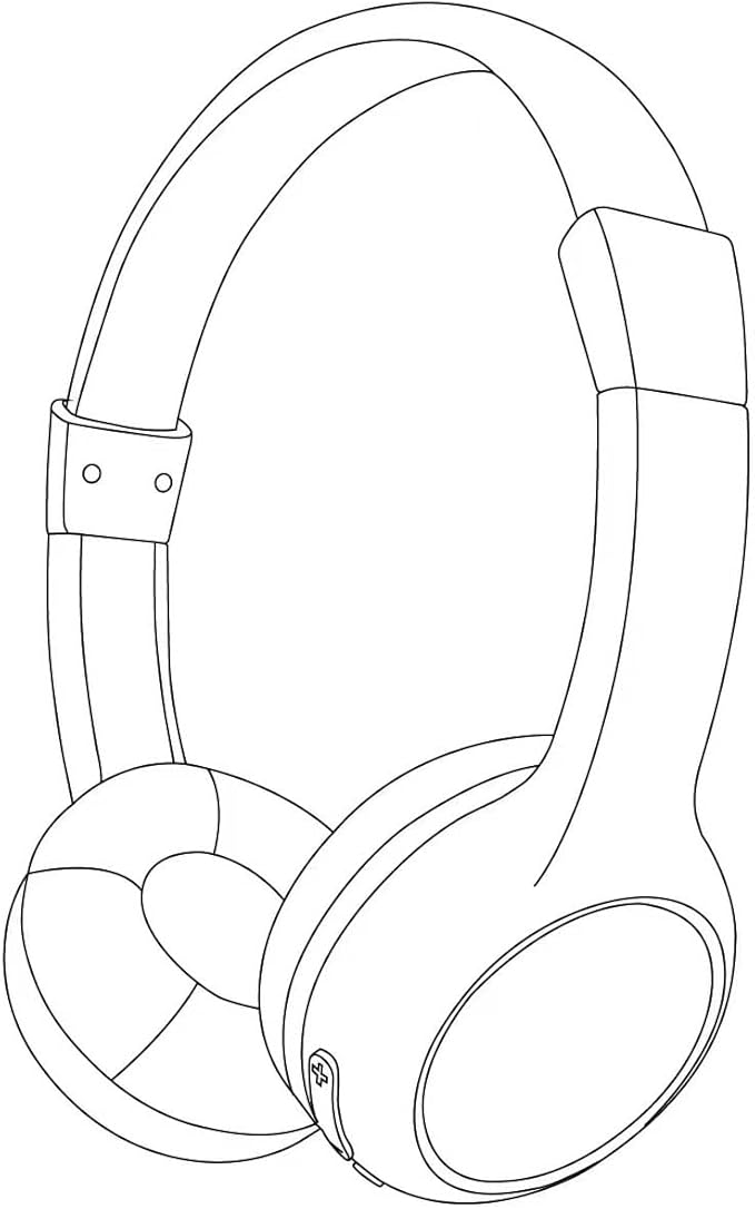 Kids Wireless Headphones, Over-Ear Design with Bluetooth 5.0, Adjustable Over-Ear Design, Available in Blue, Black, Pink (Black)