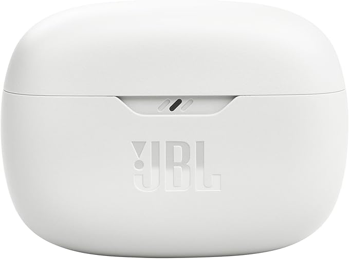 JBL Vibe Beam - True Wireless JBL Deep Bass Sound Earbuds, Bluetooth 5.2, Water & Dust Resistant, Hands-free call with VoiceAware, Up to 32 hours of battery life (White)