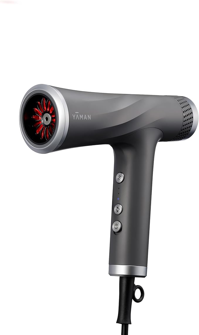 Blow Dryer with Scalp Massager, Ionic Reset Technology, Hair Dryer with Diffuser Attachment - Quiet, Lightweight, and Powerful for Women (Slate Grey)