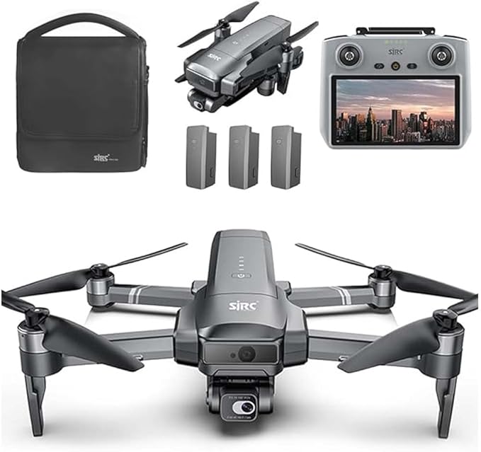 SJRC F22 S2+ XR Drone with Camera 4k, EIS Drone, 40 Minutes Flight Time, 6 km Transmission Range, Remote Control Screen, Drones For Adults, Foldable RC Quadcopter (3 Batteries)