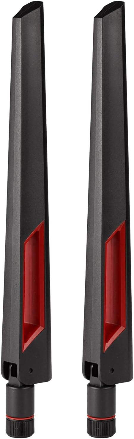 Superbat WiFi 6 6E Tri-Band Antenna 2.4GHz 5GHz 6GHz RP-SMA Male Omni-Directional Antenna - 2-Pack for Router PC Desktop PCIe WiFi Card IP Security Cameras USB Adapter