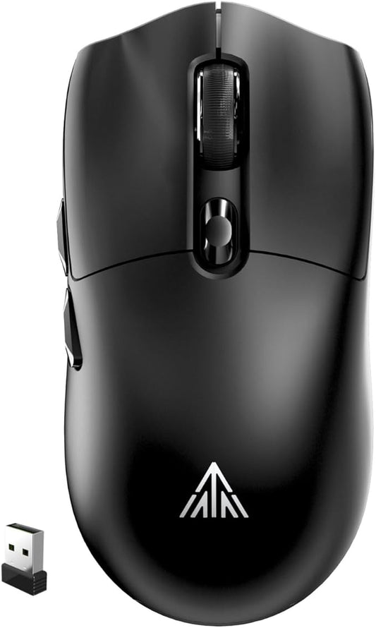 Wireless Gaming Mouse, 26,000 DPI,58g Ultra-Lightweight Tri Mode Type-C Wired/BT/2.4GHz Wireless Mouse,Programmable Buttons,Compatible with PC/Mac/Laptop,Black