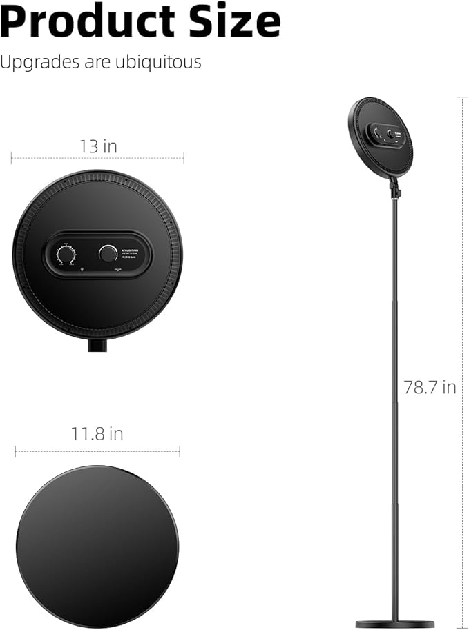 Weilisi Large Ring Light with 79" Stand, 6500K Professional Full-Screen Big Ring Light with Stand and Phone Holder, Selfie Light with Remote for Studio Video Photography, TikTok, YouTube, Live Stream