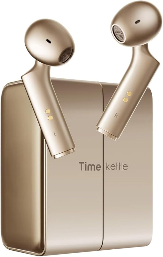 Timekettle W4 Translation Earbuds,for Global Business & Relationships,Bone-Voiceprint Sensor for Clear Voice in Noise, AI Auto-Correction,Protected Privacy with GDPR,Instant Setup via iOS/Android APP