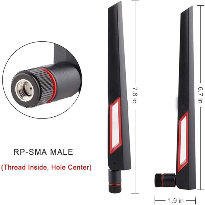 WiFi Antenna Dual Band 2.4GHz 5.8GHz 10 DBI RP-SMA Router for PCI-E WiFi Network Card USB Wireless Adapter Security IP Camera