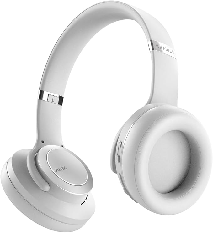 Bluetooth Headphones Over Ear, 90 Hours Playtime Wireless Headphone with 3 EQ Modes, Noise Isolating HiFi Stereo with Deep Bass, Microphone, Soft Earpads for Cellphone/PC