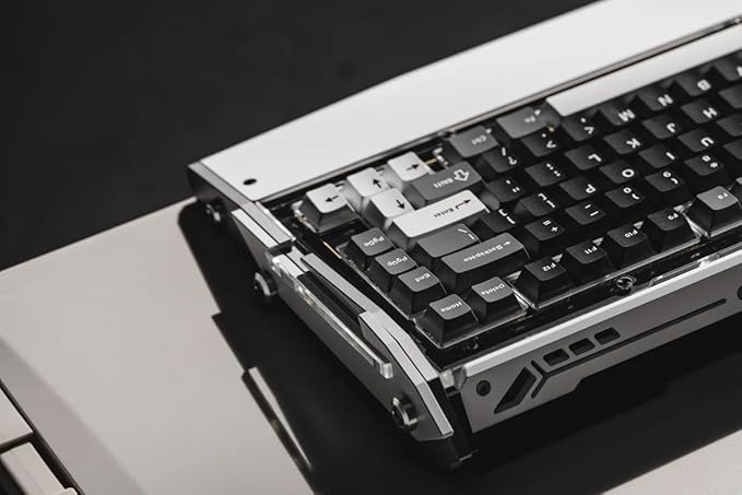 Black Diamond RT Hall Effect Magnetic Gaming Keyboard 75%, 0.04mm Accuracy, 8k Polling Rate, 0.25ms Latency, Leaf Spring Mount Mechanical Feel, Custom Fixed-Wall Magnetic Switch, Shadow Crimson