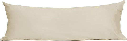 Sunflower Body Pillowcase 100% Cotton Long Pillow Cover/Case Envelope Closure 1 Pack, 21×54 inches Light Brown, Soft and Breathable