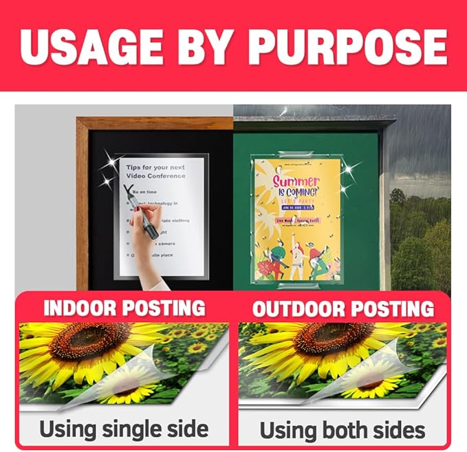 No Heat Laminating Sheets Self Sealing 8.7 x 12.2 Inch, 20 Pack, 4mil Thickness, Transparent, No Machine Self Adhesive Laminating Sheets, Protect documents and Photos [Letter Size] by HA SHI