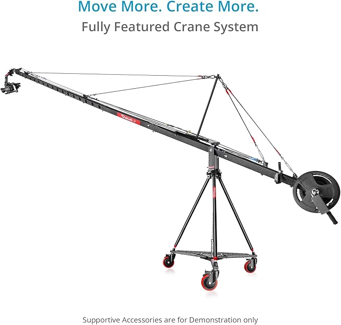 Proaim Wave-5P 24ft Crane Jib with Heavy-Duty Tripod Stand & Floor Dolly. for Video Film & Broadcasting Cameras. Payload up to 15kg/33lb (P-W5P24-BASE)