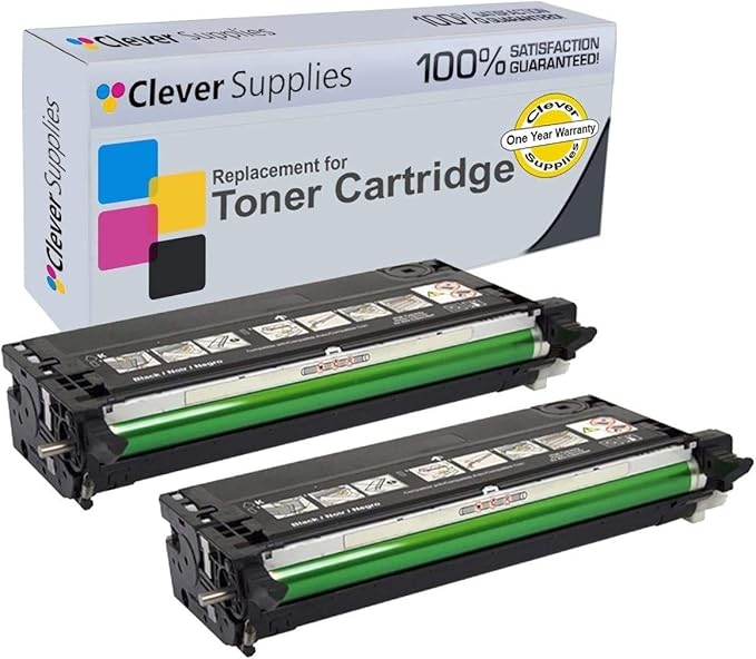 CS Replacement Toner Cartridge Compatible with Dell 3130 330-1198 Black 3130 3130cdn 3130cn 9000 Each Page Yield 2 Set