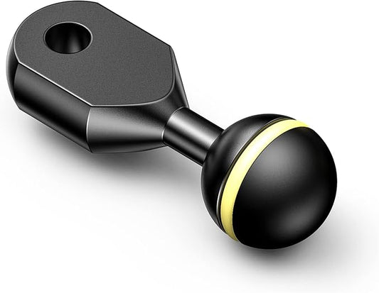 Seafrogs 1" Ball to YS Head Clip Arm, 2.75"/7cm Aluminum Alloy Adapter Arm for Underwater Photography Lighting System, Connector for Diving Strobe/Video Light(AM-3)