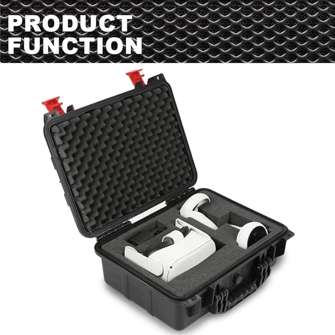 VR Carrying Case Outdoor Portable Storage Box Protector Glasses Bags(Red&Black)