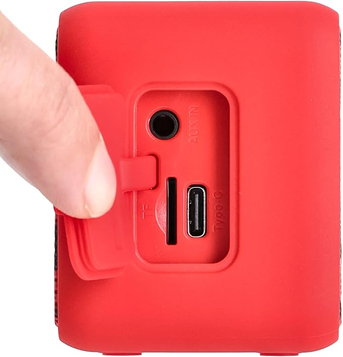 Rockville Faze Red 50W Portable Bluetooth Speaker, TWS Wireless Link, IPX7 Waterproof, 31-Hour Battery, for Outdoor and Home Audio