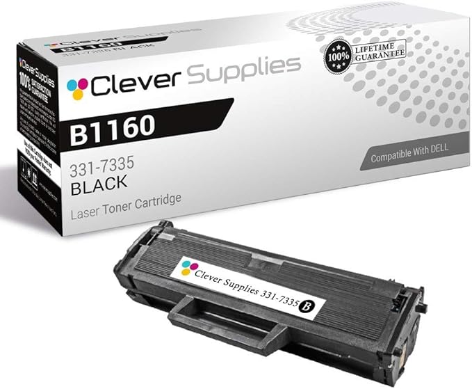 CS Replacement Toner Cartridge Compatible with Dell B1160W 331-7335 Black Laser B1160 B1160W B1163W B1165NFW