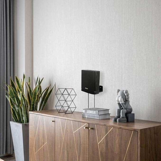 Wall Mount Holder for ASUS ZenWiFi AX AC (XT8 CT8 XT9) Whole-Home Tri-Band Mesh System WiFi 6 System Wall Bracket Hanger Stand Compatible with ASUS ZenWiFi AX AC (Black 1Pack)