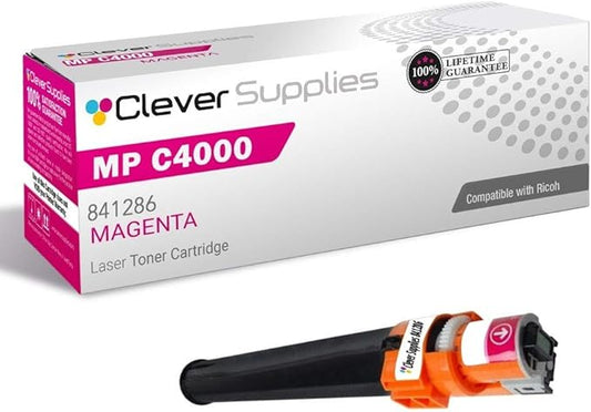CS Replacement Toner Cartridge Compatible with Ricoh MP C4000 841286 Magenta Lanier LD 645C 655C LD540C LD550C C4040 C5050 C9145 C9155 MP C4000 Toner Cartridge Magenta