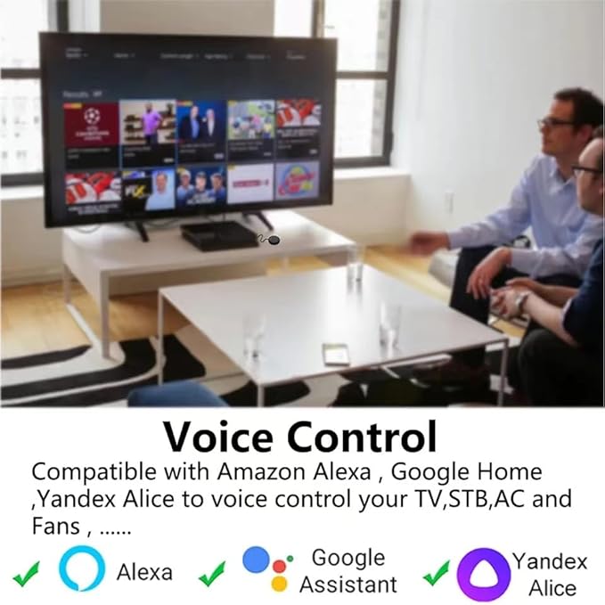 Tuya Smart WiFi IR Remote Control for TV DVD Air Conditioner AUD,All in One Infrared Universal Remote Controller,Compatible with Alexa Google Home (Black IR)