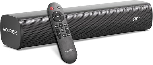 2.1ch Sound Bar for Smart TV with 6 Levels Voice Enhancement, Built-in Subwoofer, 16 Inches Bluetooth 5.3 TV Soundbar Speakers with ARC/Optical/AUX/USB Connection