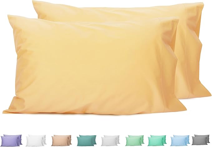 Sunflower King Pillowcases Set of 2, 100% Cotton King Pillow Cases 2, 20×40 inches Sheepskin, Soft and Breathable