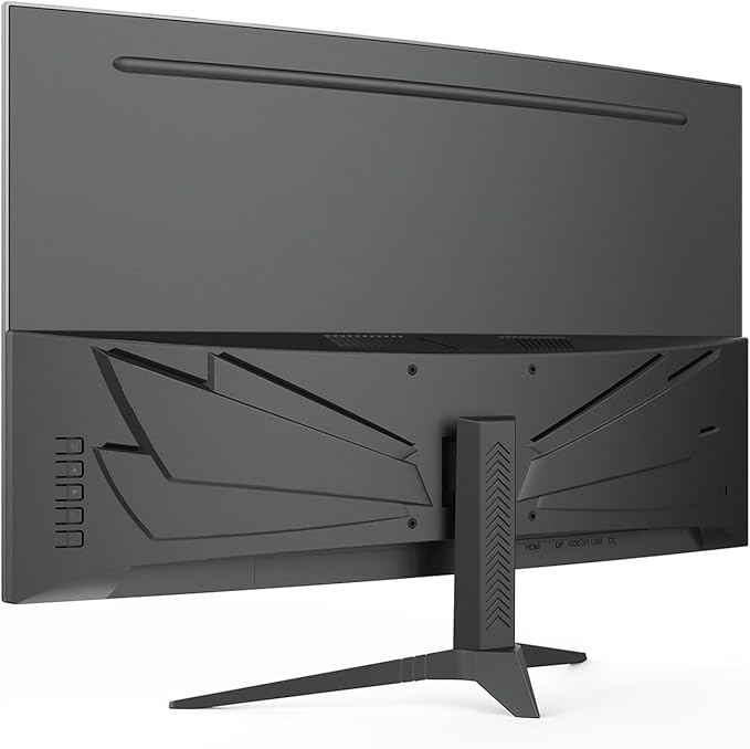 CRUA 27" Curved Gaming Monitor, 2k QHD(2560*1440P) VA Screen, 1800R, 165Hz/180Hz Computer Moniter, Supports AMD Freesync, 120% sRGB, Built-in Speakers, Wall Mountable Installs(HDMI 2.0/DP 1.4)-Black