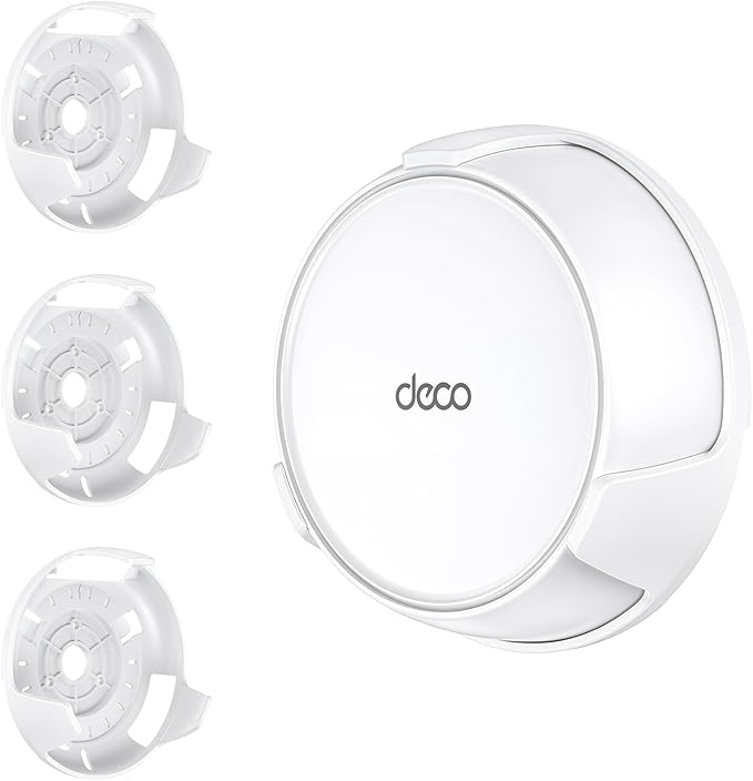 Wall Mount Holder for TP-Link Deco BE23/BE25/BE3600/BE5000 WiFi 7 Mesh Wi-Fi System – Space-Saving Bracket with Hidden Cable Management, Secure & Stylish Design for Home and Office(White, 3-Pack)
