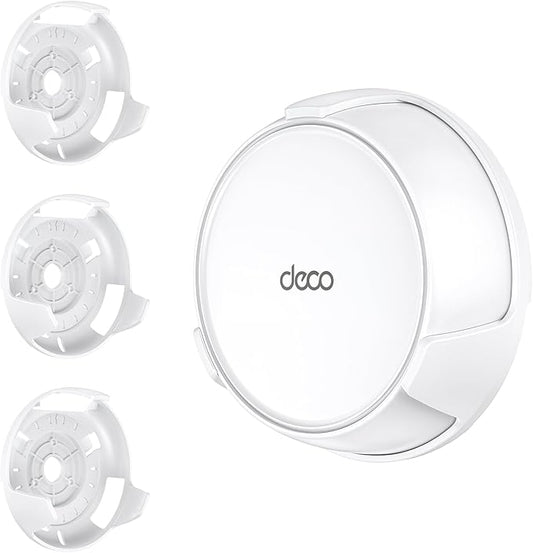 Wall Mount Holder for TP-Link Deco BE23/BE25/BE3600/BE5000 WiFi 7 Mesh Wi-Fi System – Space-Saving Bracket with Hidden Cable Management, Secure & Stylish Design for Home and Office(White, 3-Pack)