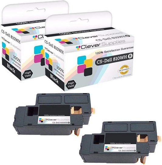CS Replacement Toner Cartridge Compatible with Dell 1250 810WH 1250 1250c 1350 1350cnw C1760 C1760nw C1765 C1765nf C1765nfw 1355CN 1355CNW 2 Set