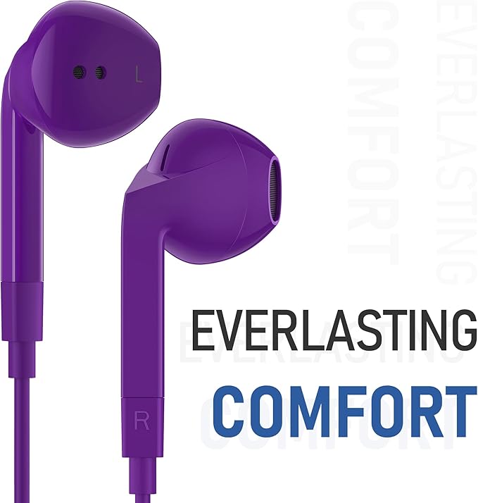 LUDOS FEROX USB C Headphones for iPhone 16 15 Pro Max Plus iPad Pro, 5 Years Warranty, USB-C Earbuds for Samsung Galaxy S24 S23 Ultra S22 S21 S20 A55 A54 A53, USB Type C Earphones - Purple