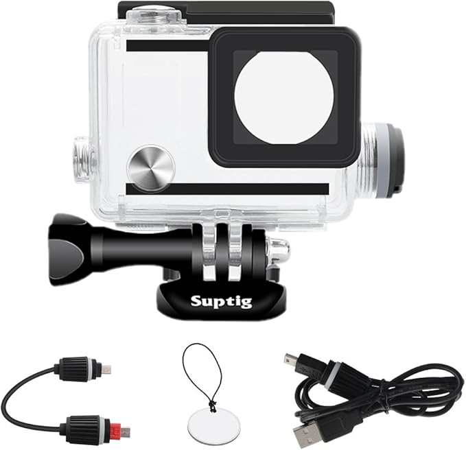 Suptig Waterproof Case Charging Case for GoPro Hero 4 Hero 3+ Hero 3 Action Camera for Underwater Charging Waterproof 131ft (40m)